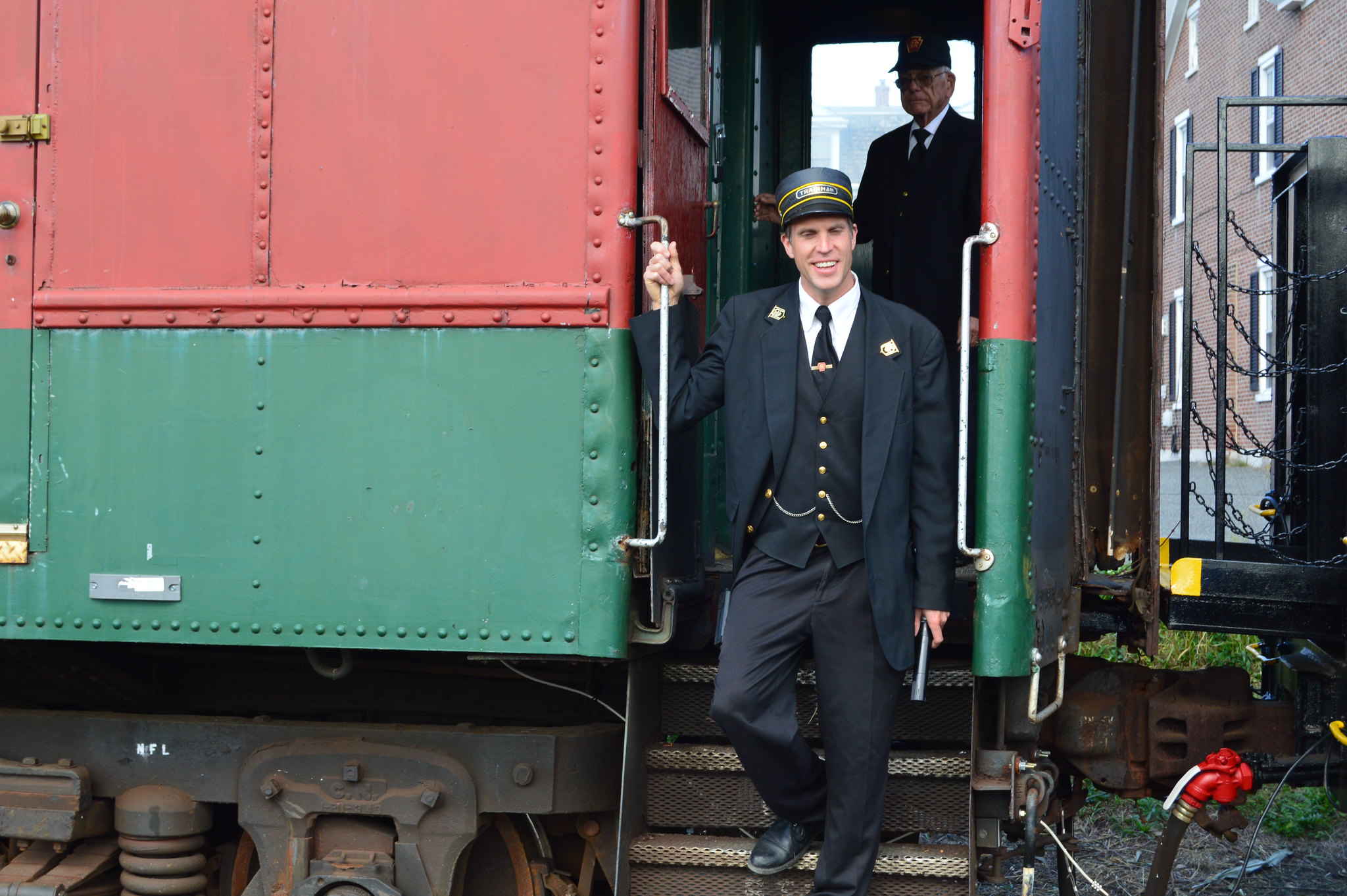 conductor on train in Boyertown pa